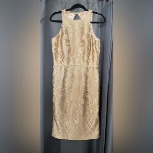 JS Collections Gold Key Hole Back Formal Dress Size 8. Homecoming dress.